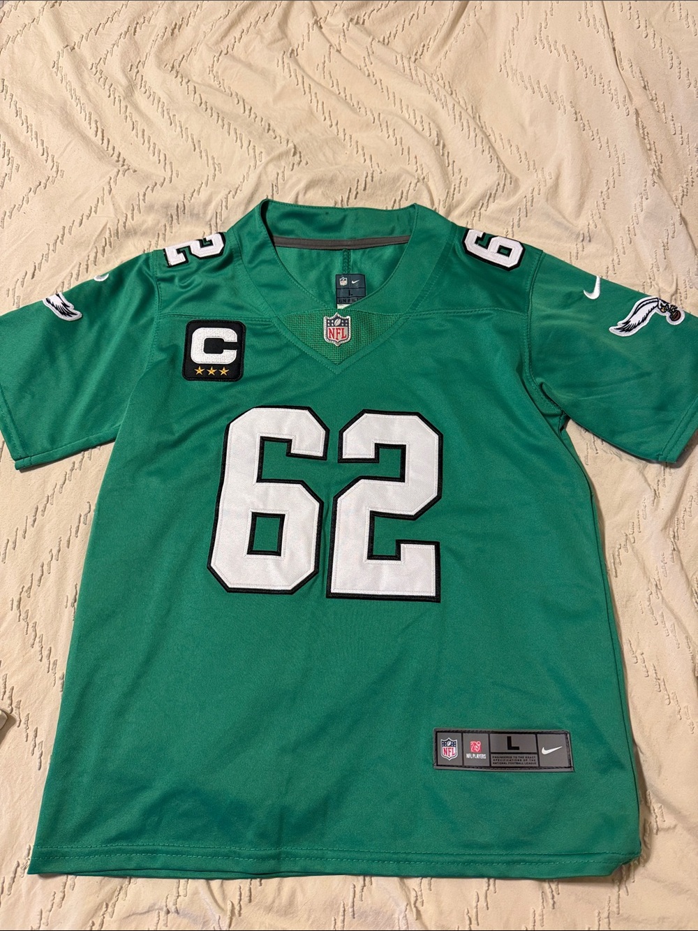 Nike Green Philadelphia Eagles #62 Football Jersey